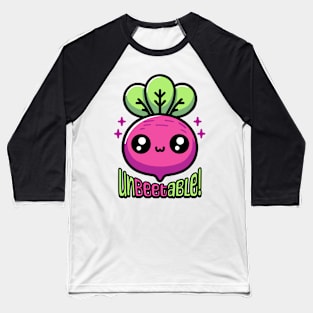 Unbeetable! Cute Beet Vegetable Pun Baseball T-Shirt